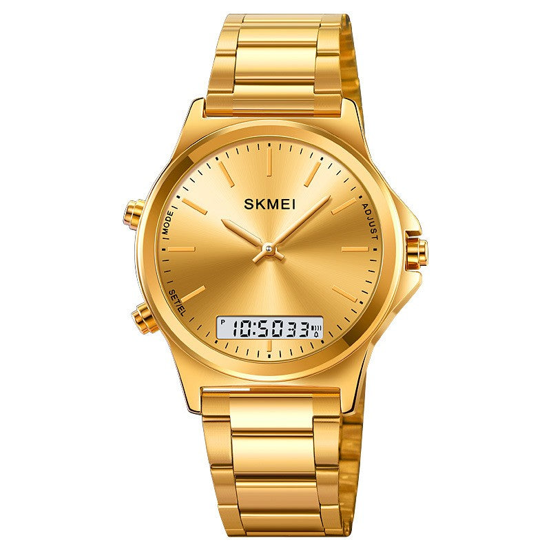 Montre en acier multi-fonctions de style affaires pour hommes