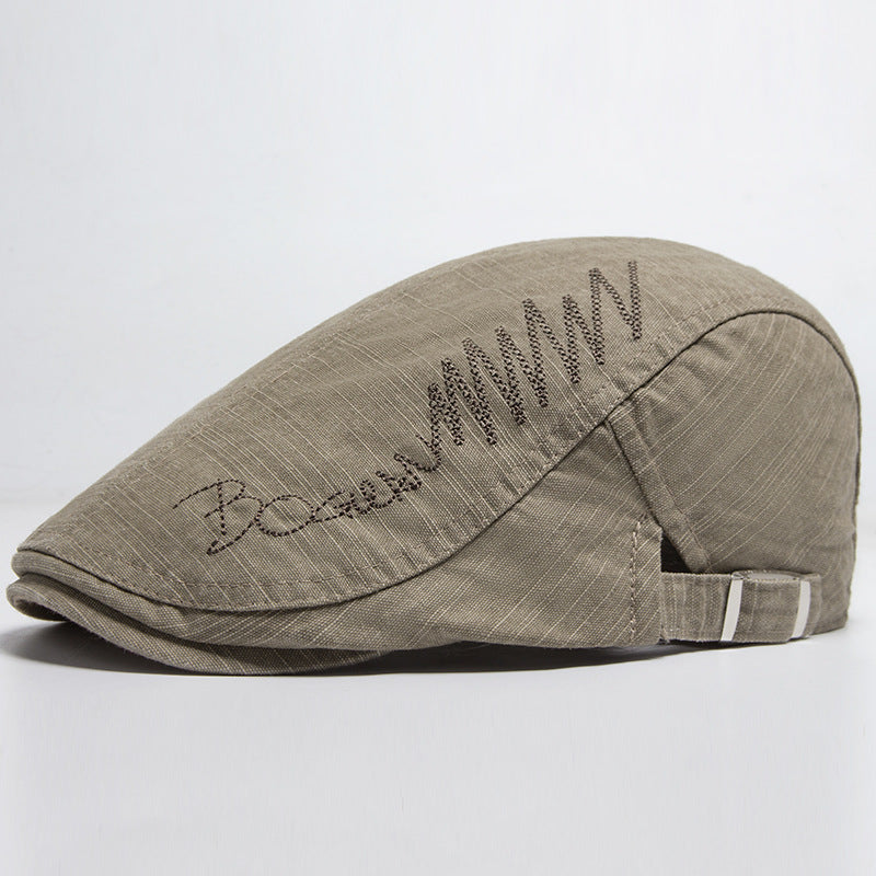 Casquette brodée en coton pur pour hommes