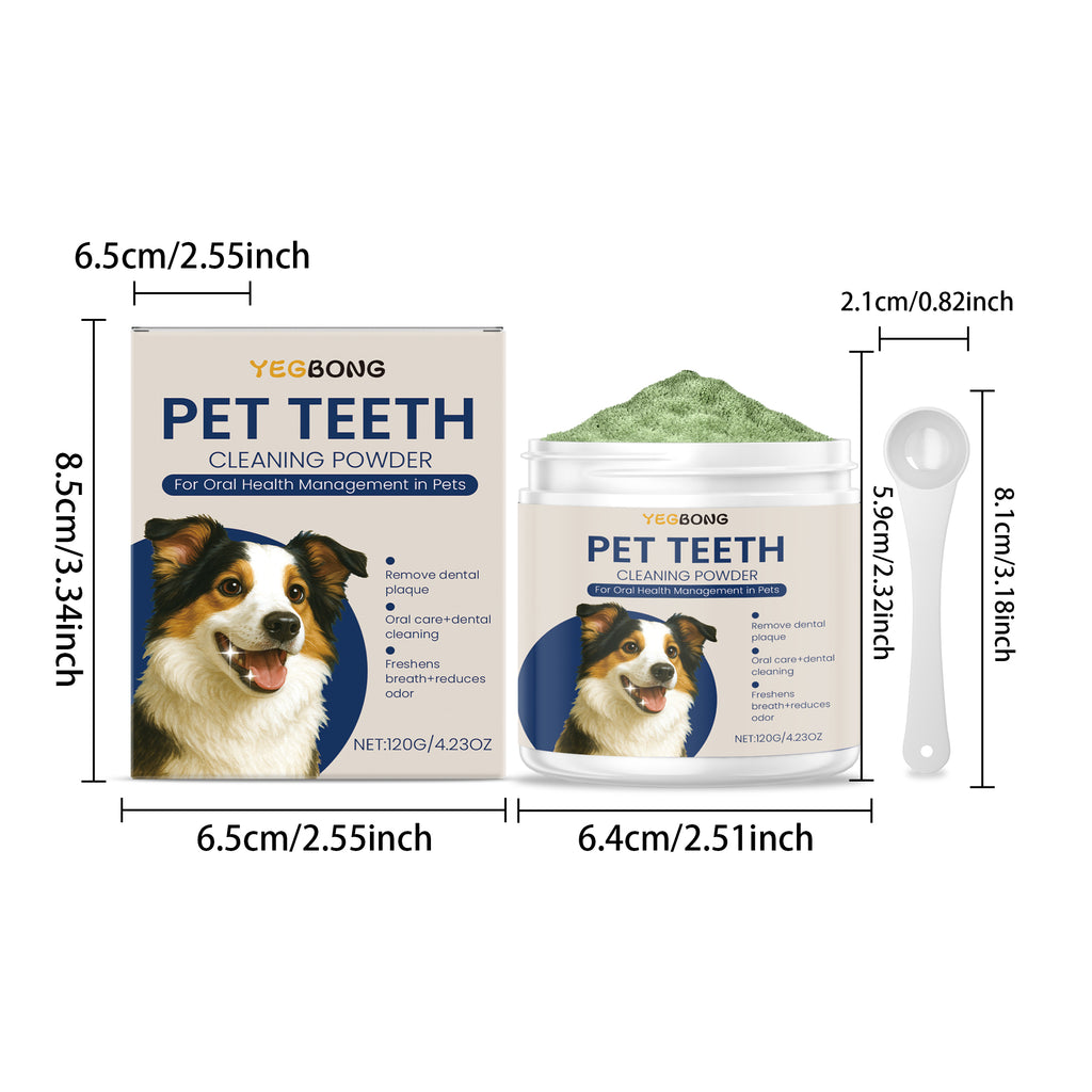 Poudre de nettoyage de dents de chien