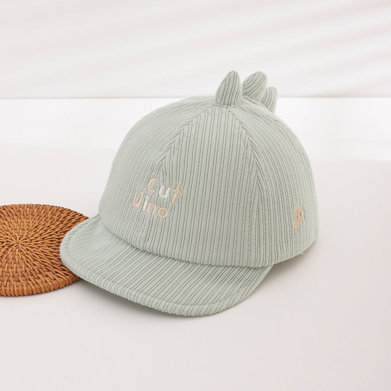 Garçons et filles Corduroy rayé lettre brodée Motif de baseball avec une bande supérieure S