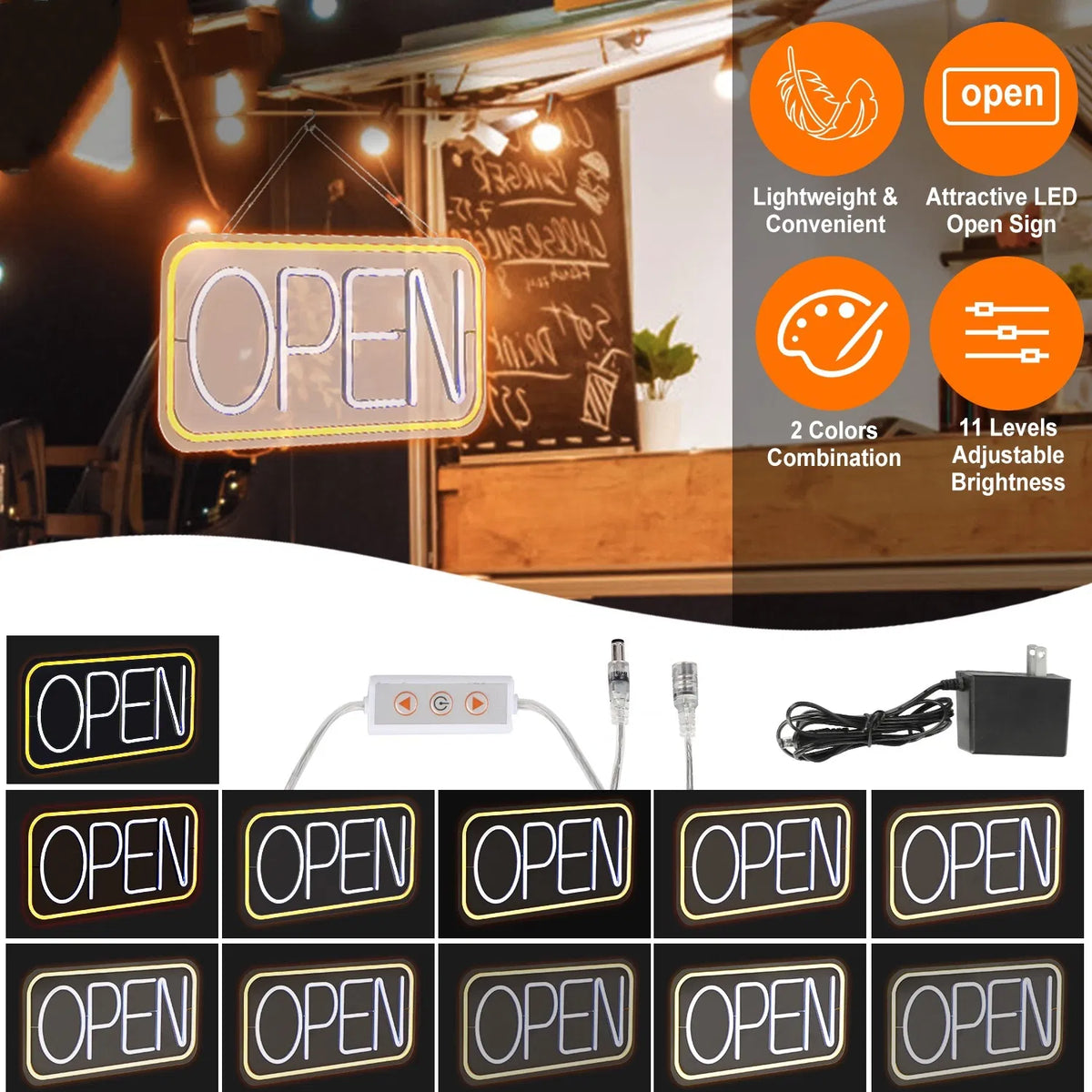 Panneau ouvert de LED d'affaires