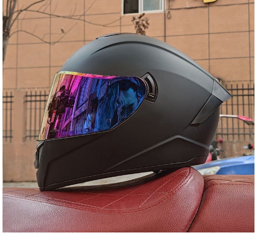 Casque de moto homme Bluetooth chaud plein visage quatre saisons