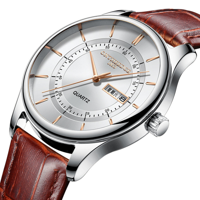 Round Waterproof Quartz Watch