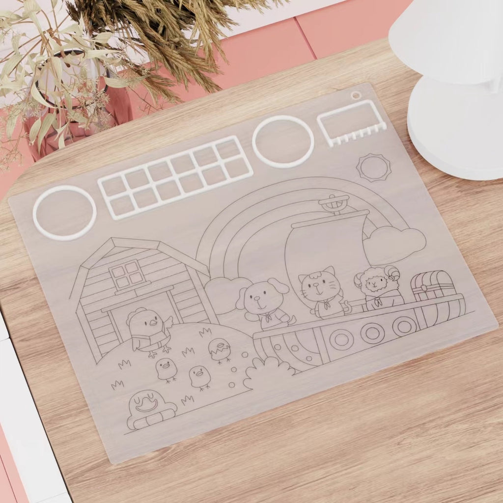Silicone Double Bol Peinture Graffiti Tapis de peinture à l'huile