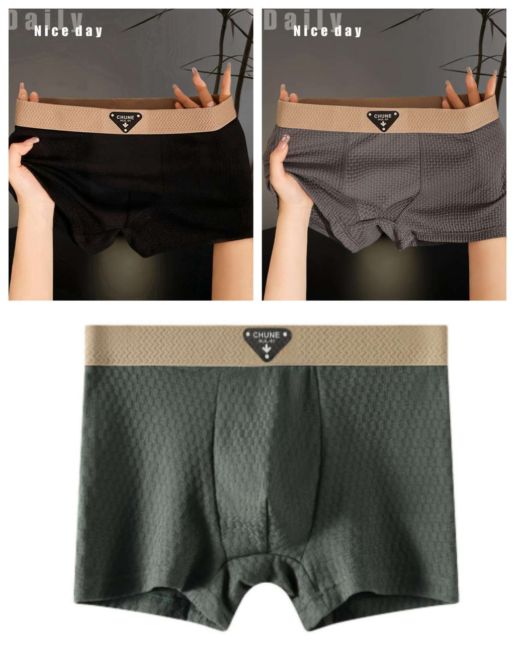 Sous-vêtements en soie de glace pour hommes Fashion Sport Boxer