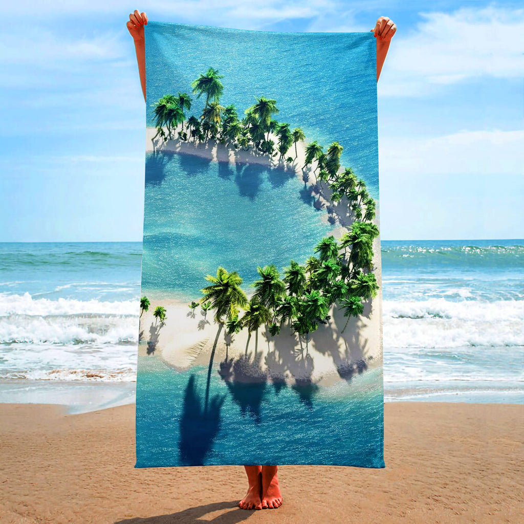 Serviette plate tissée ultra fine en fibre carrée de plage