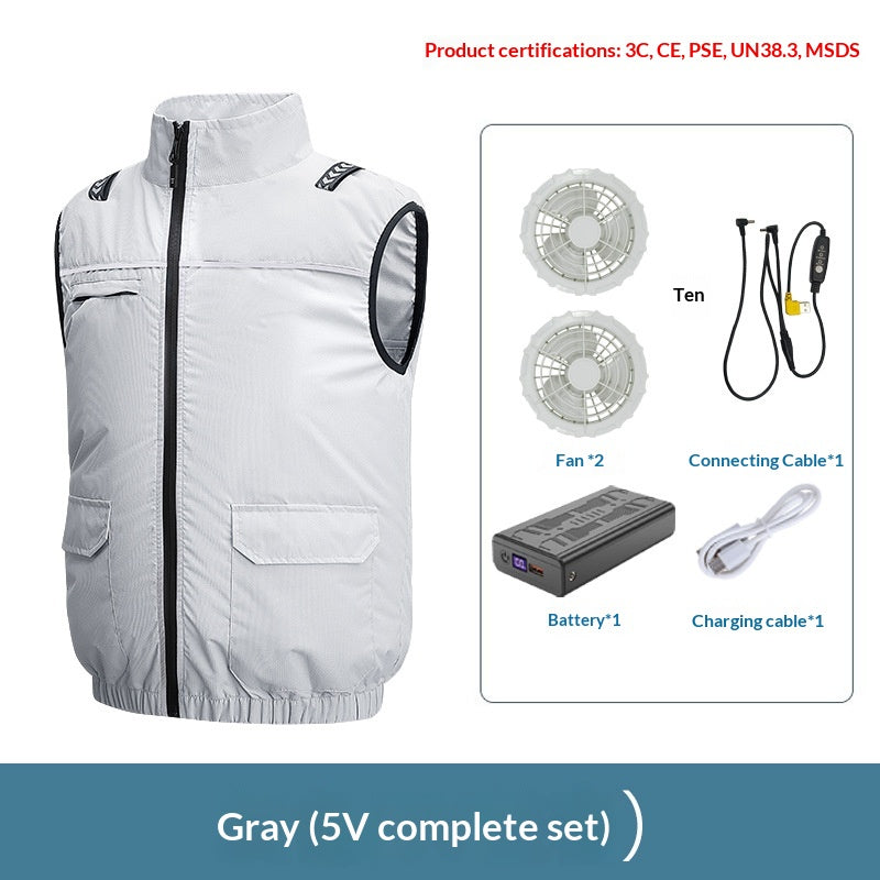 Refroidissement extérieur par récupération de chaleur et de l'eau Veste avec ventilateur intégré