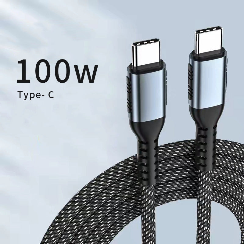 PD Fast Charge 100W câble de données tressé C-C pour téléphone mobile Super Fast Charge