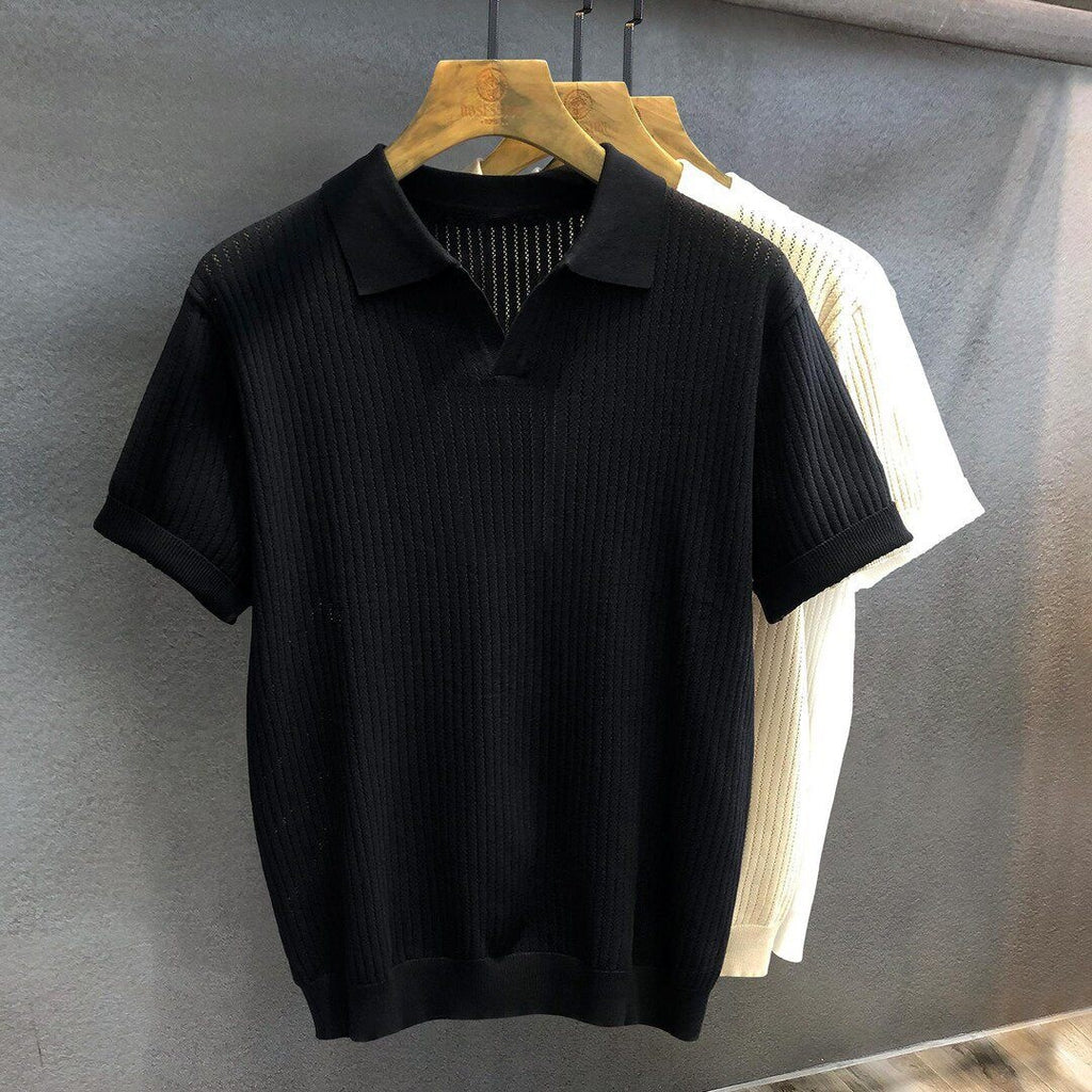 T-shirt à manches courtes avec motif diamant pour hommes