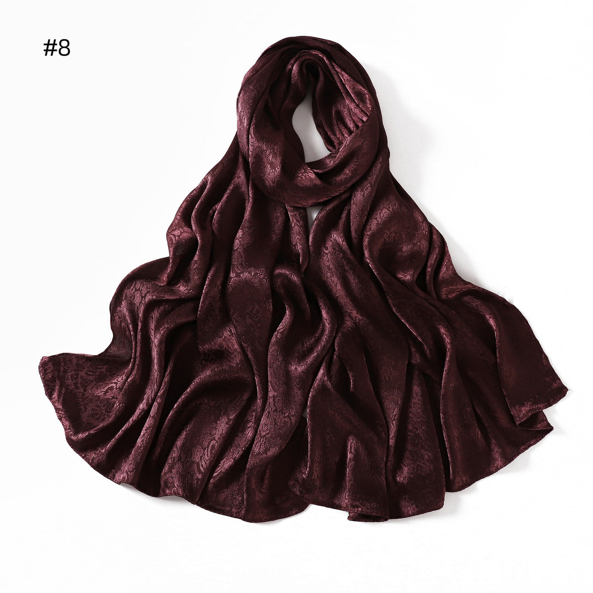 Women's Satin Patterned Jacquard Headscarf