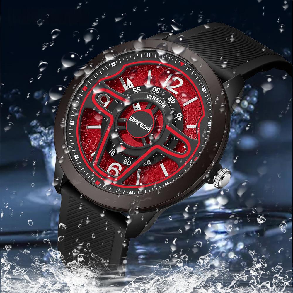 Volant créatif 3D Hollow-Out Montre électronique