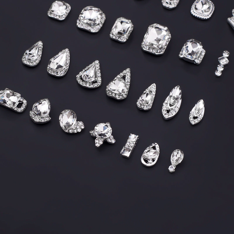 K9 Strass à dos plat ultra brillant en blanc pour décorations d'art à ongles