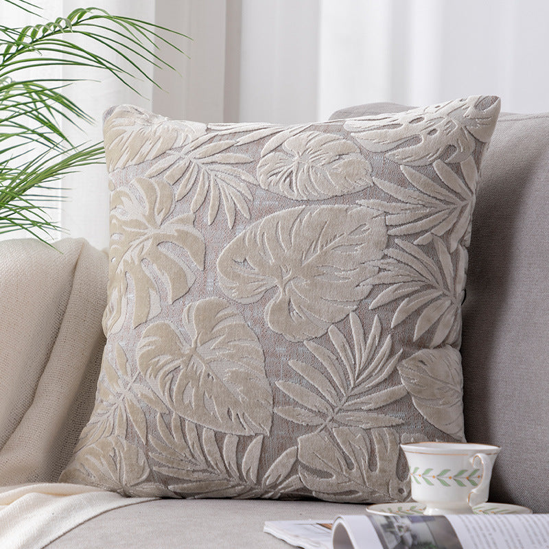 Coussin d'érable Coussin dossier oreiller Grande housse de boulon côté lit avec tissu coupé-pile