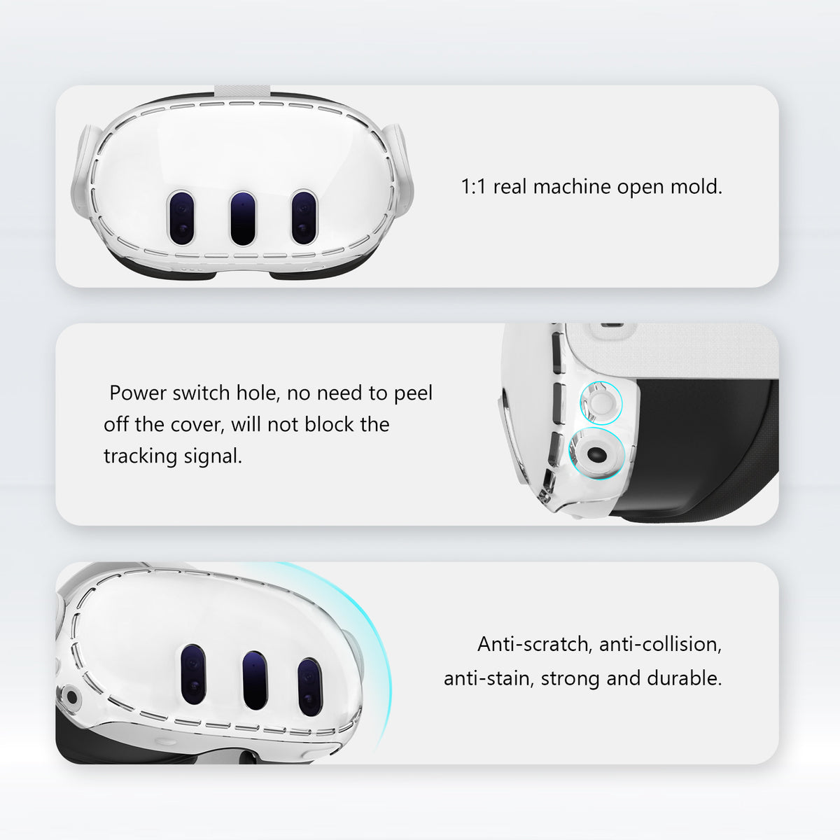 High Transparent boîtier de protection PC résistant à la chute anti-rayure VR