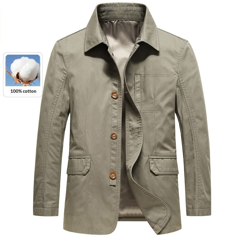 Bouton-up Casual Top style papa veste souple