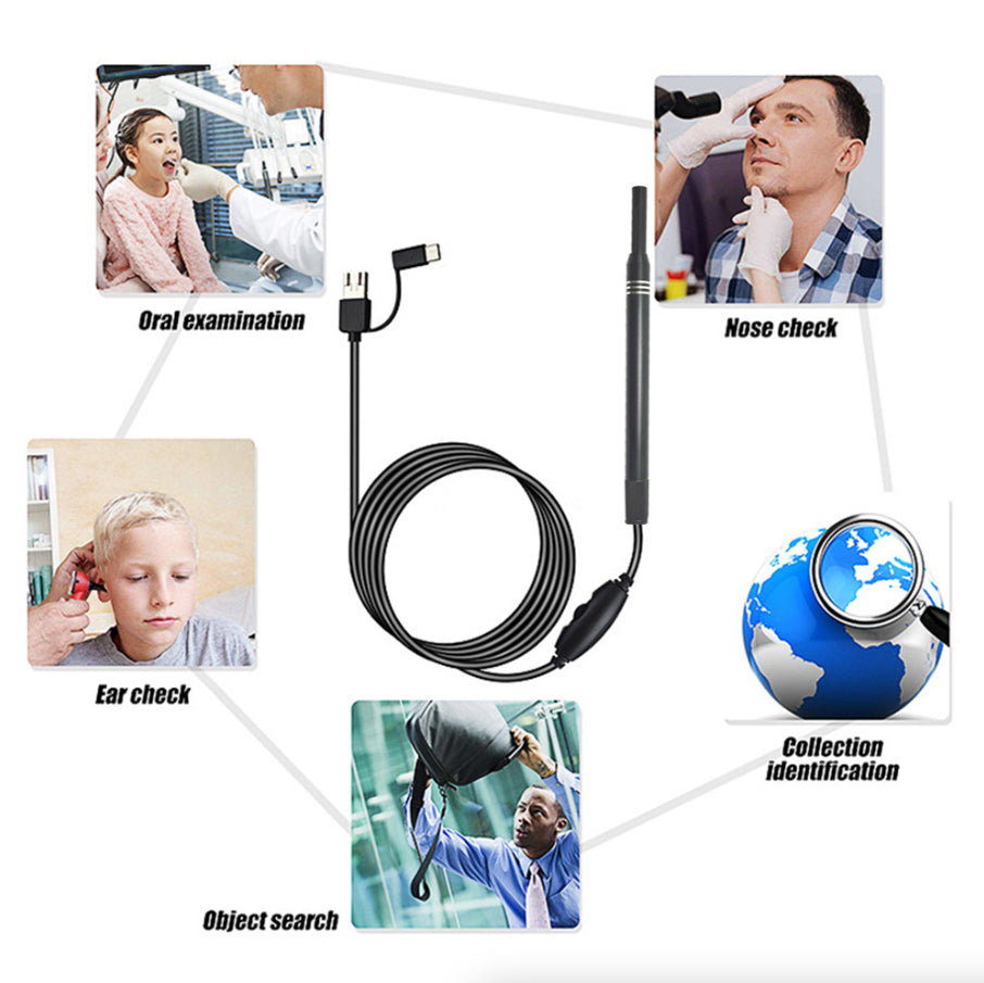 HD LED Endoscope endoscope endoscope appareil photo de cire choix de nettoyage outil de nettoyage Kit de suppression