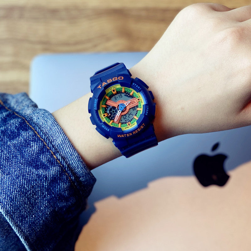 Montre électronique à l'épreuve de l'eau de sport pour enfants tendance