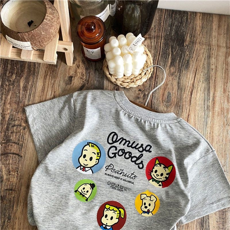 Été Garçons et filles Mode Short Sleeve T-shirt