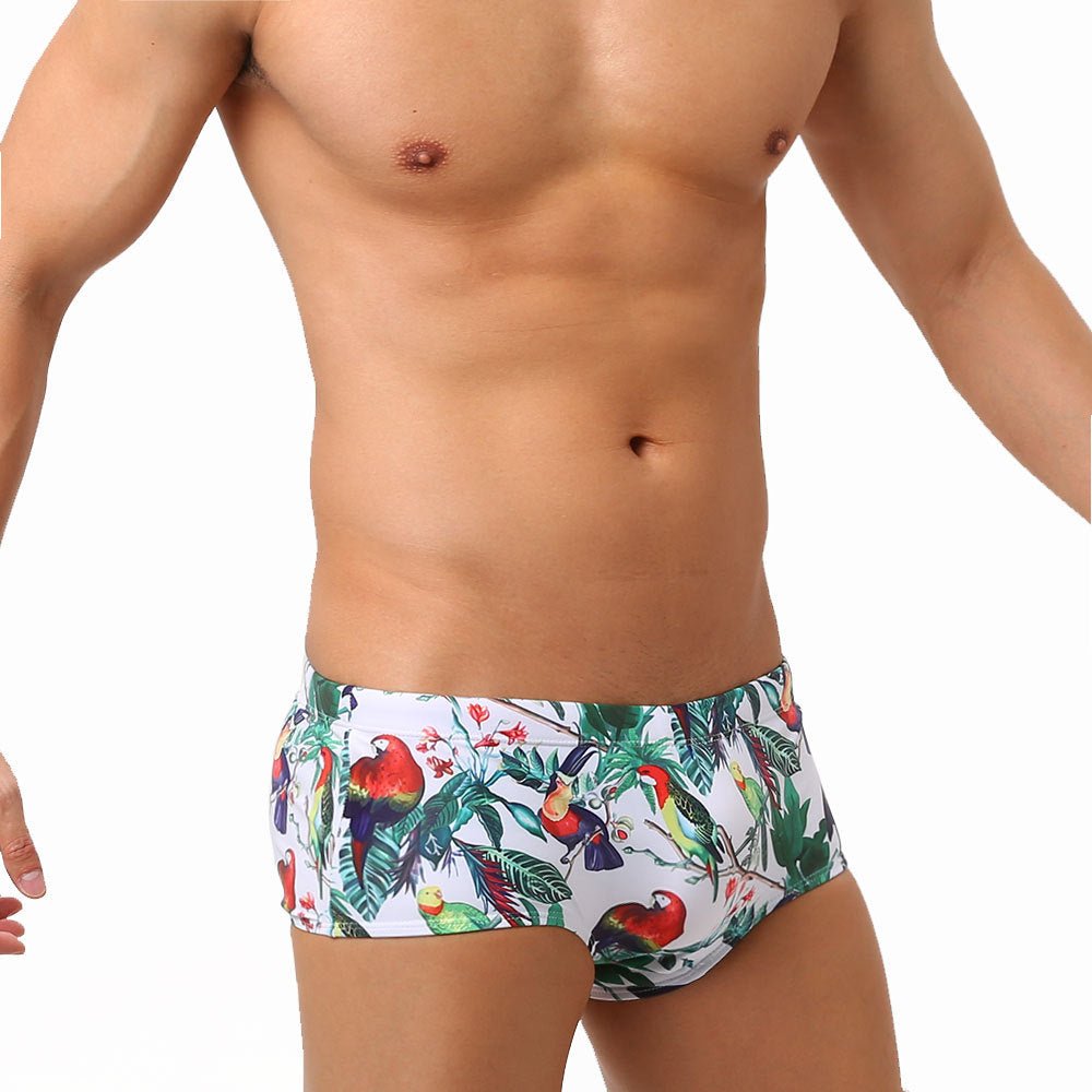Flower-bird Imprimer Fashion Petit Boxer pour Homme