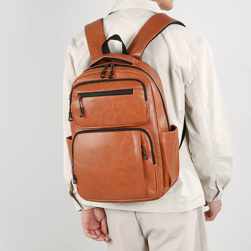 Sac à dos noir multi-espaces simple d'affaires homme grande capacité