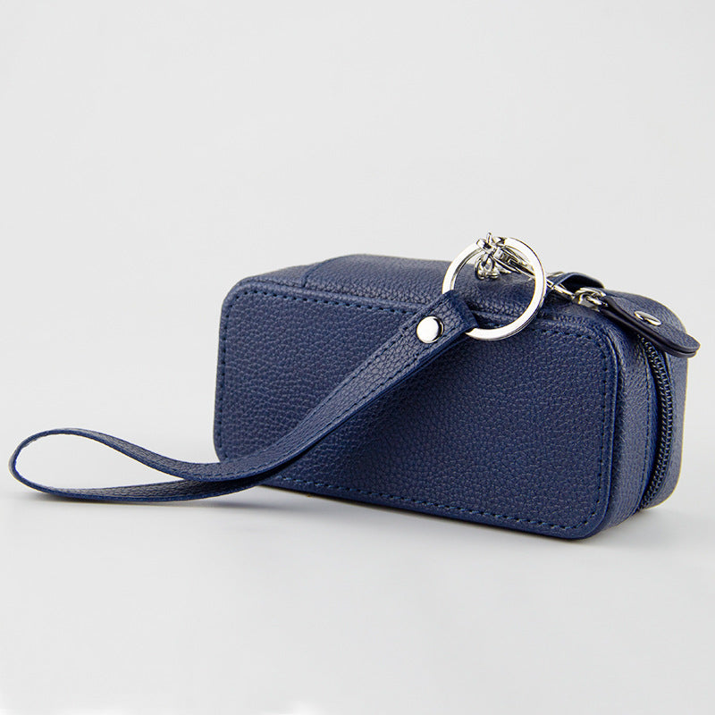 Sac de rangement avec couverture en cuir motif Lychee