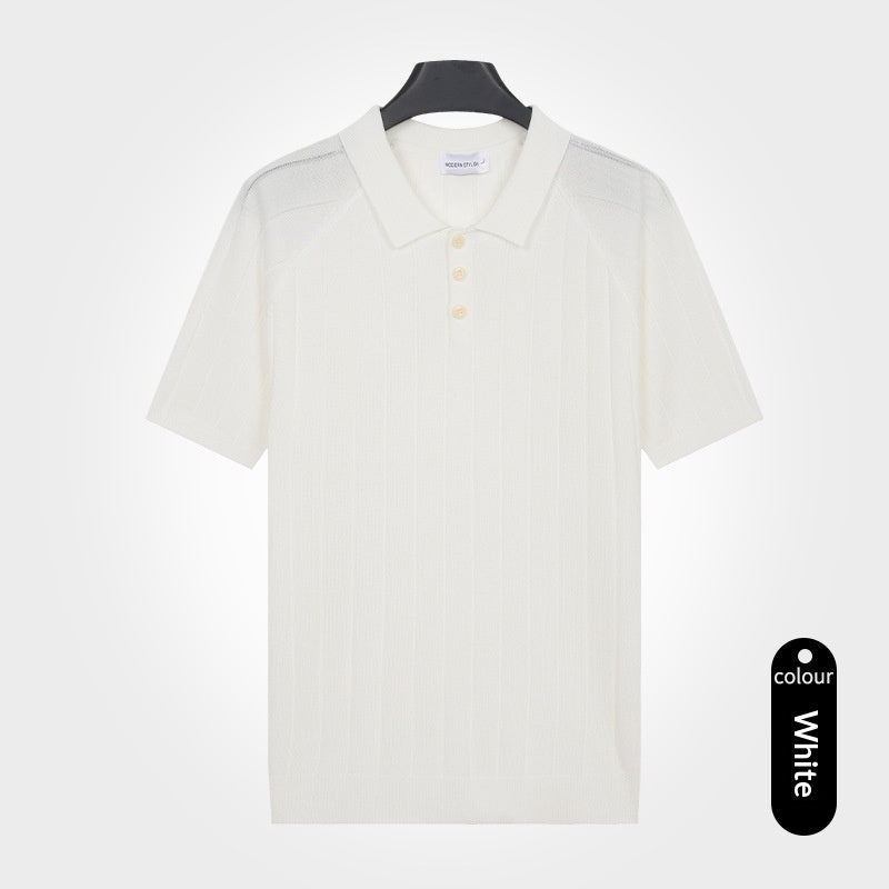 Hommes Light luxe haute fin tricot sweater Tout matching T Shirt Top