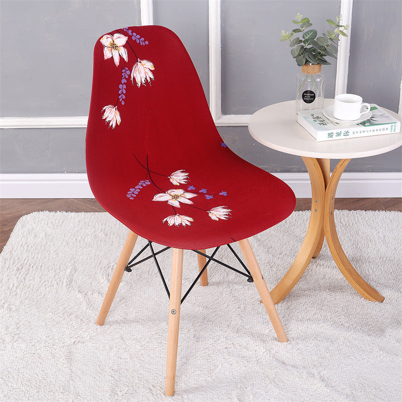 Couverture moderne de chaise en coque élastique imprimée simple
