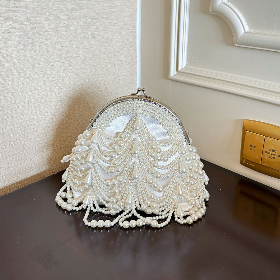 Sac de soirée style français Vintage Elaborate Pearl