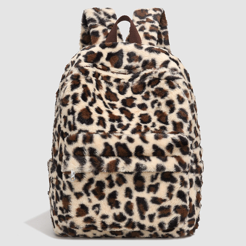 Sac à dos en peluche mignon nouveau style sac scolaire
