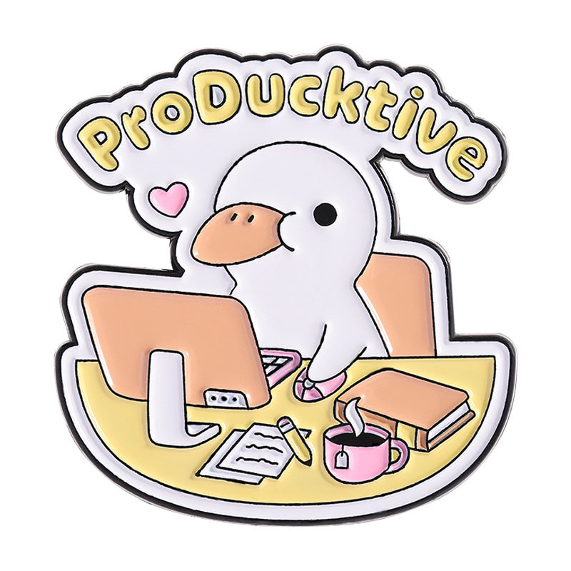 Brooches métalliques mignonnes et quirky avec une souris cartoon créative et d'autres animaux ludiques