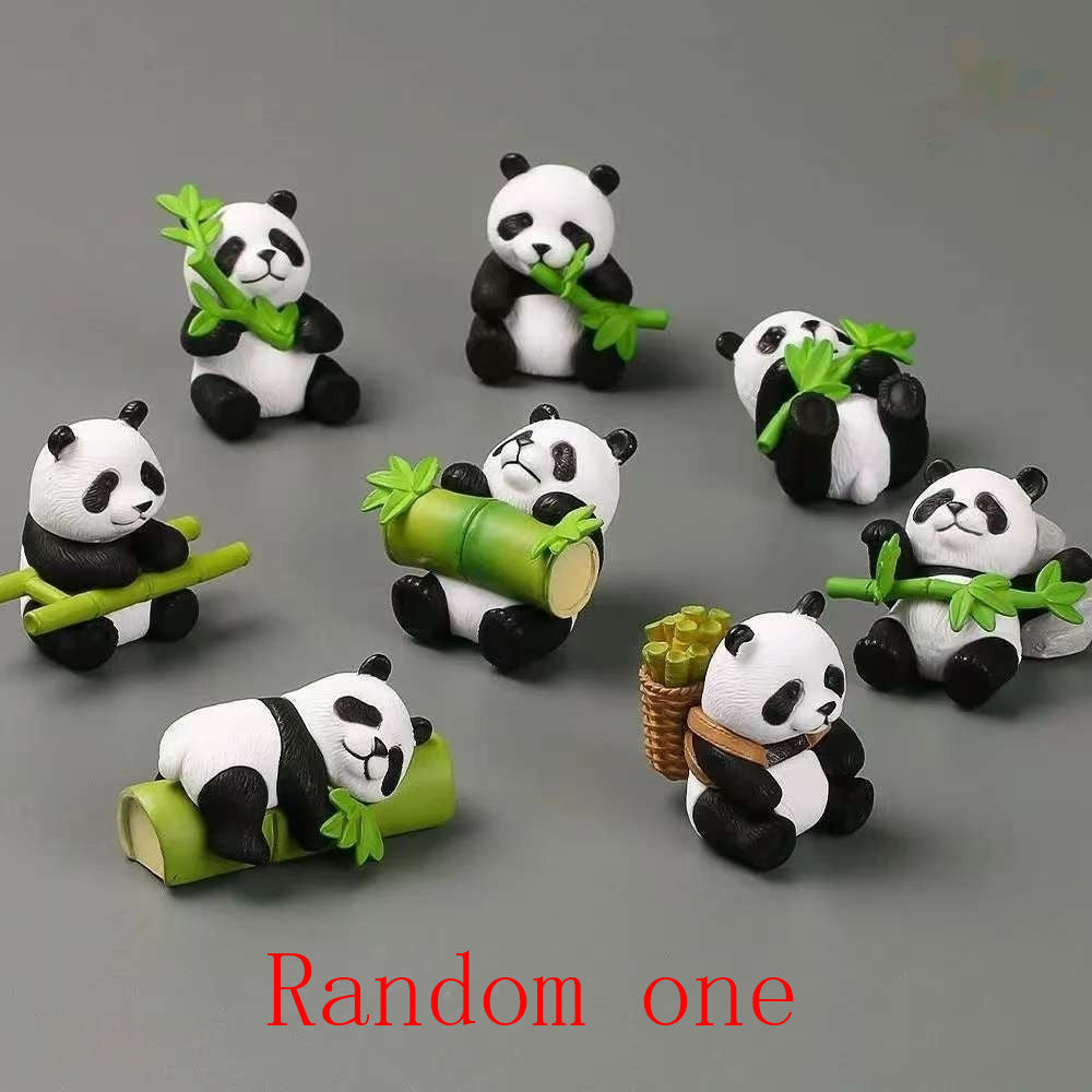 Ornement de bureau sac animal aveugle mignon Bamboo-Hugging Panda Doll Décoration de voiture
