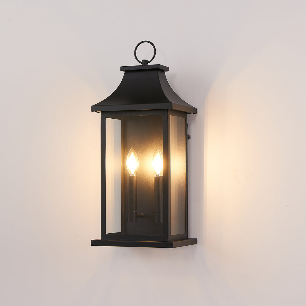 Dusk to Dawn Outdoor Wall Lantern 2 lumière