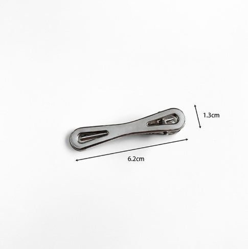 Simple métal argenté cheveux clip style latéral