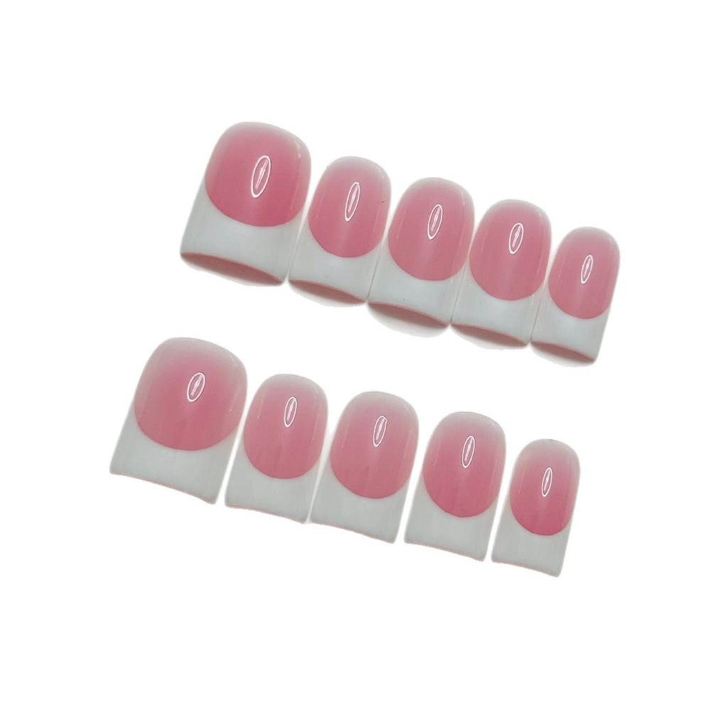 European And American Short Square Nails entièrement faits à la main