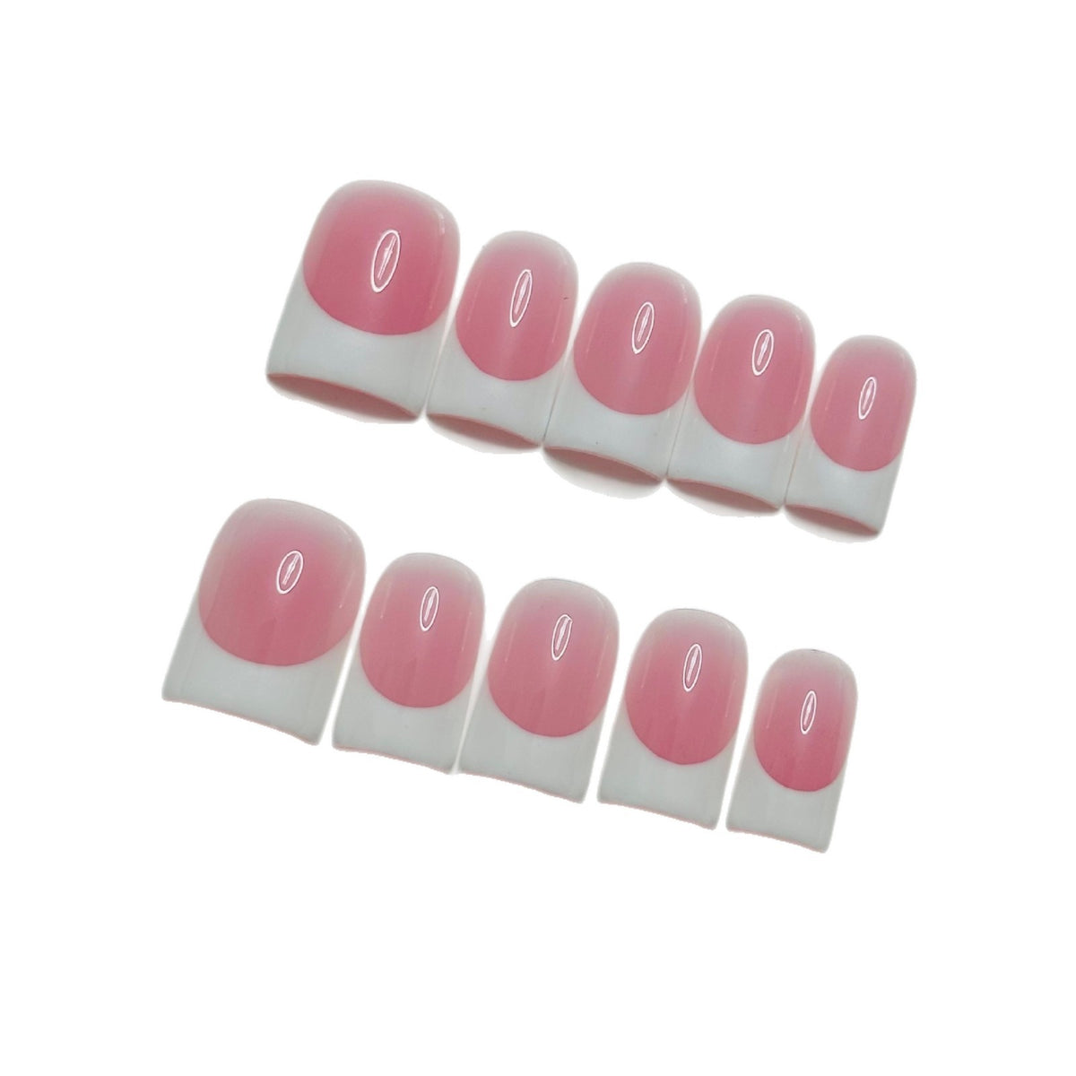European And American Short Square Nails entièrement faits à la main