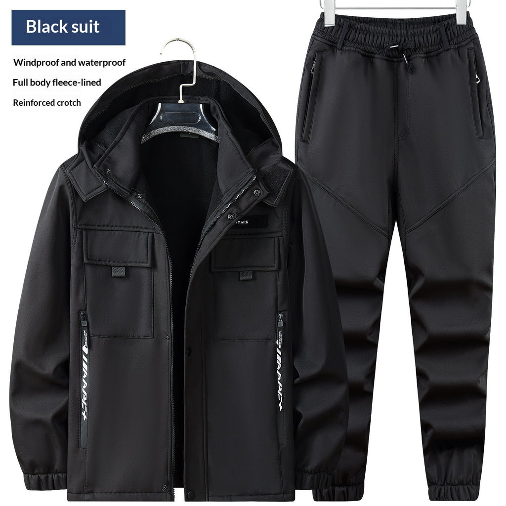 Veste et pantalons d'extérieur en polaire