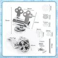 2-piece toilet lid and hinge fixing set with soft-close mechanism