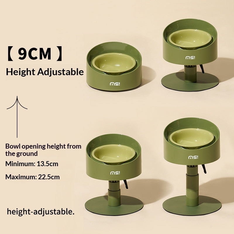 Mochi Sunflower Cat Bowl Ceramic Neck-Support réglable pour les animaux de compagnie