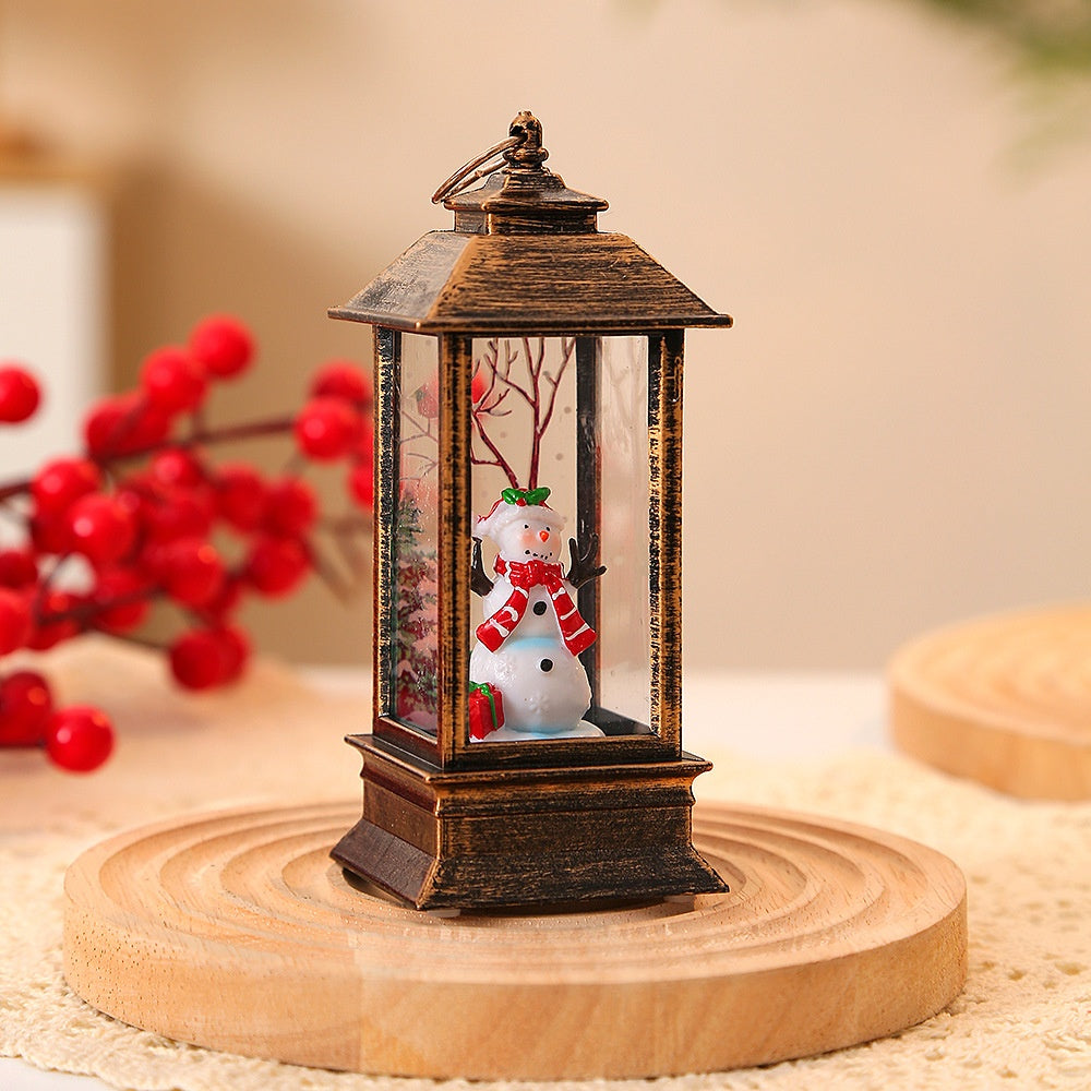 Lampe à huile portable de Noël Santa Claus LED lumières de nuit Batterie alimentée intérieur extérieur Ha