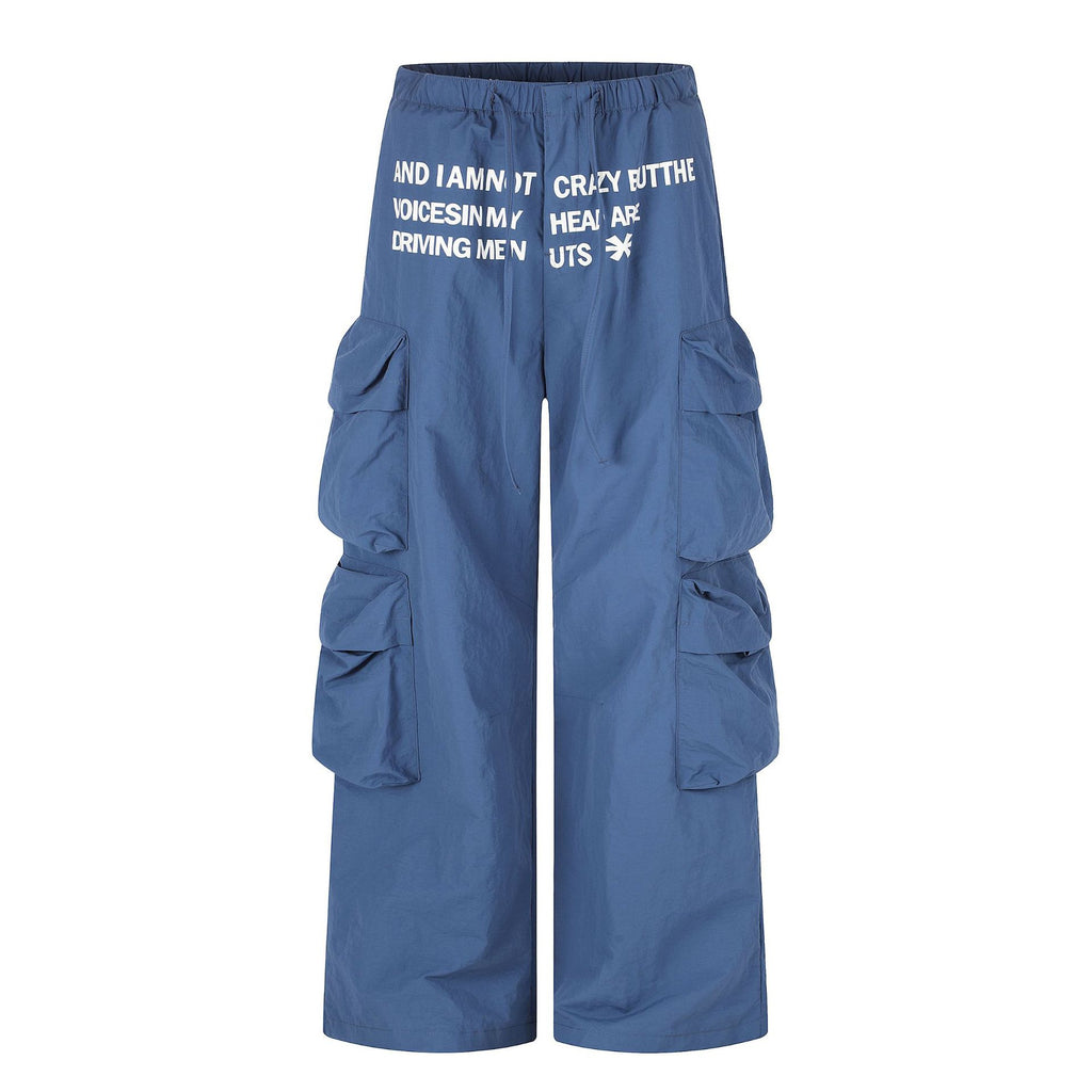 Femme Elastic-waist Street-style Lettre-print Pantalon à sèche-linge rapide en bon état