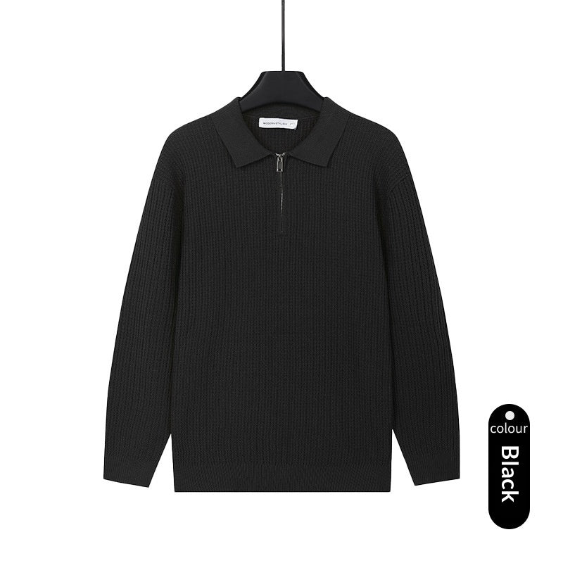 Chandail polo zippé pour hommes