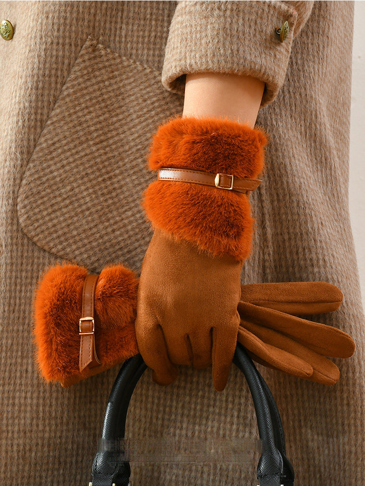 Gants de conduite avec un linge de polaire pour plus chaud et l'isolation