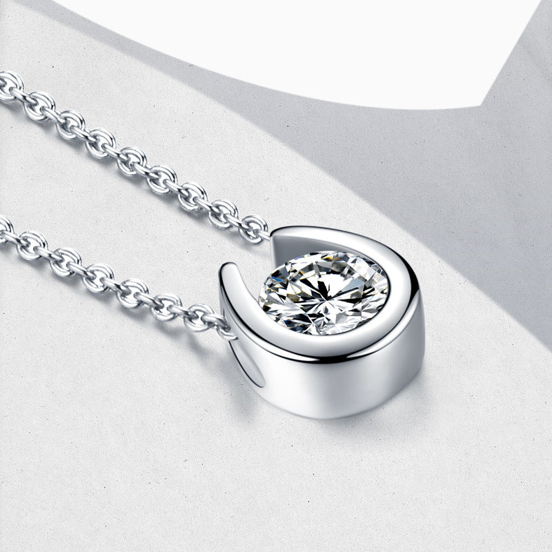 S925 Collier pendentif minimaliste en argent sterling