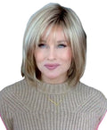 Femmes courte droite cheveux couleur mixte Machine En stock Perruque chimique fibre