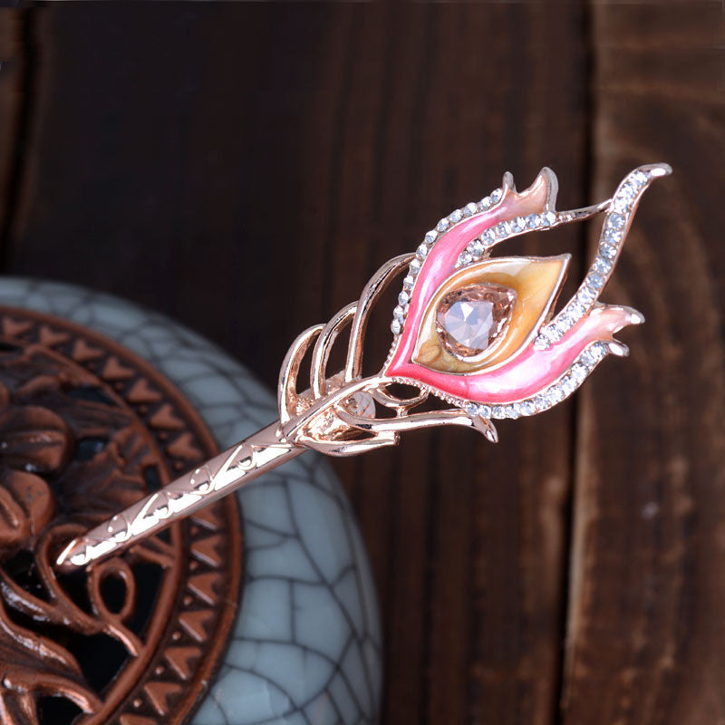 Rétro Hairpin Peacock Feather Styling Hairpin