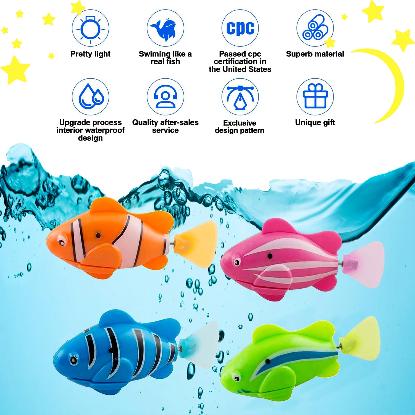 Robot Fish,Electronic Pet Fishes,Robotique Fish pour les chats et les chiens, Natation Fi-sh,Interactiv