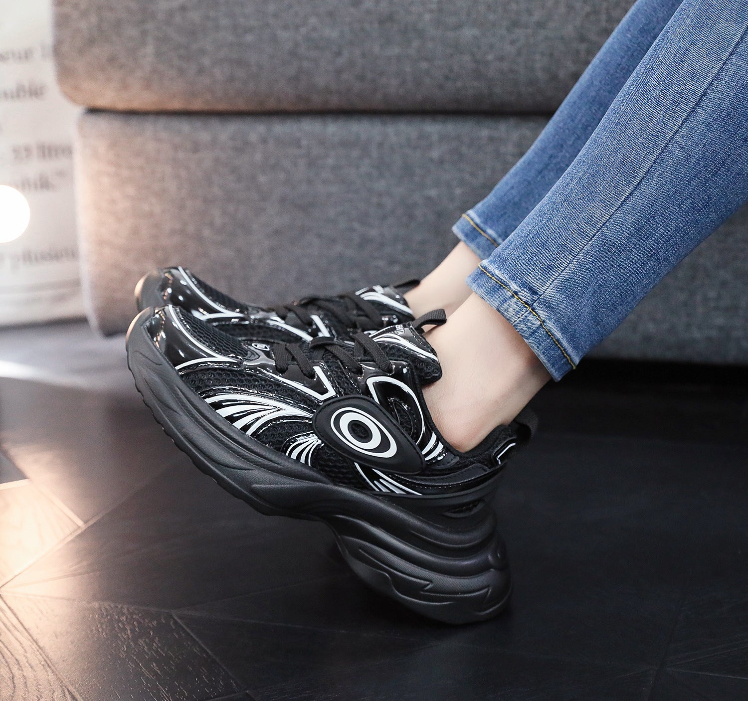 Trendy Chunky-soled Argent Chaussures papa