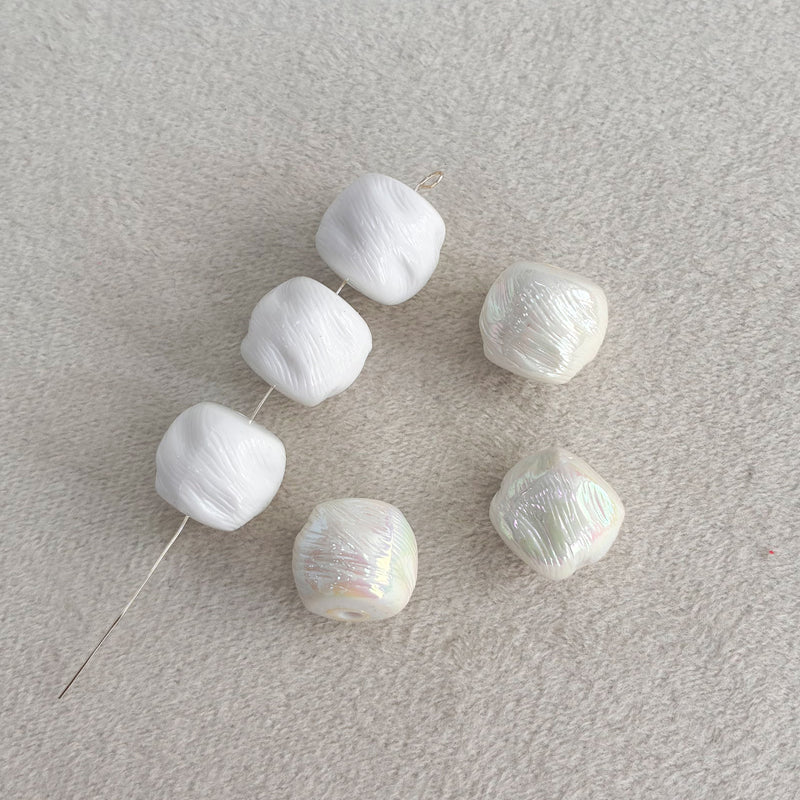 Perles d'espacement à barres acryliques texturées en ligne fine
