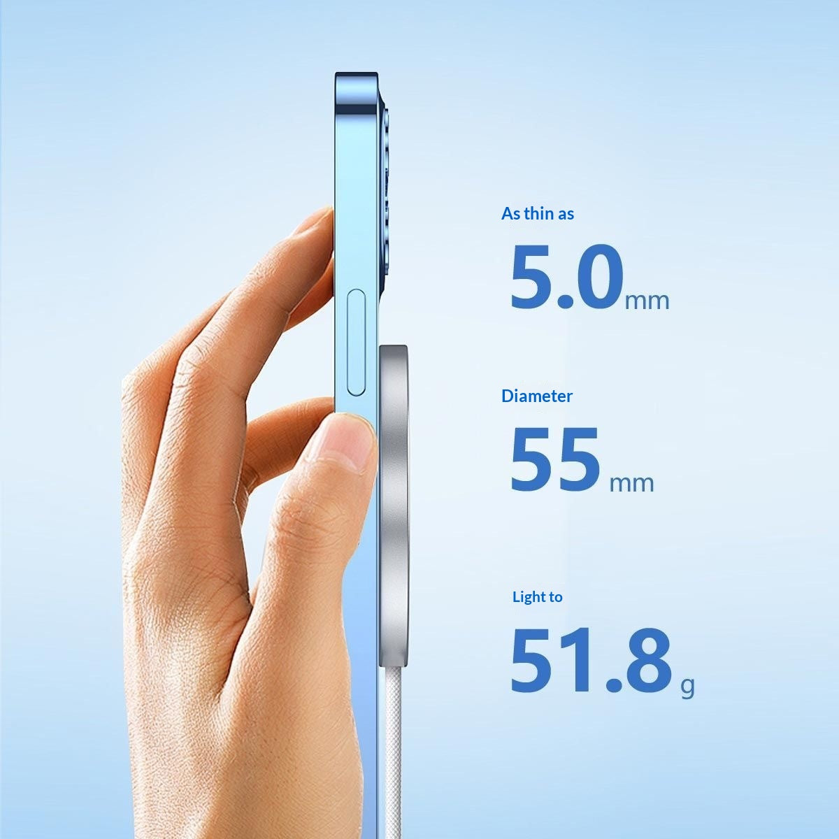 Qi22 25W Chargeur sans fil magnétique Super-Fast Chargeur pour iPhone Ultra-Thin Aluminium Tout
