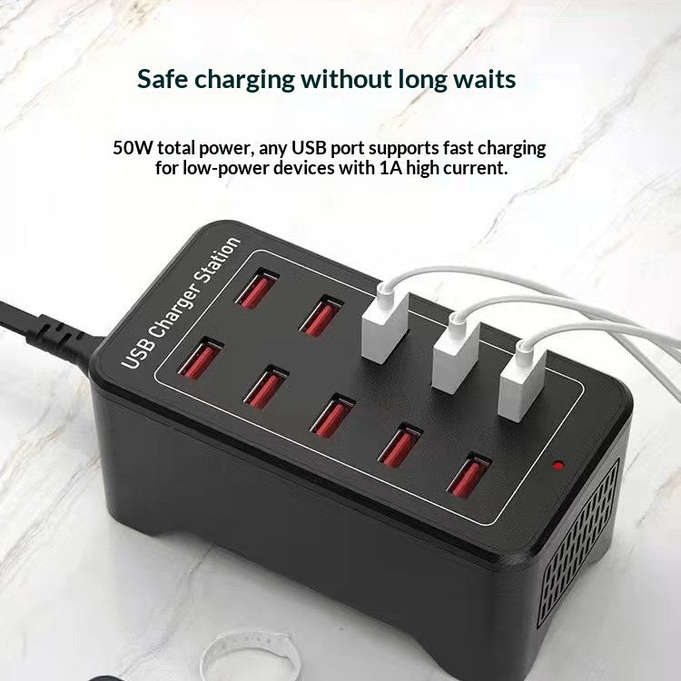 Chargeur multiport 50W avec ventilateur de refroidissement